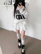 Flare Bloom Banding Frill Mini Skirt Pants (2 colors)
