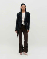 Layered Wrap Tie _ BROWN