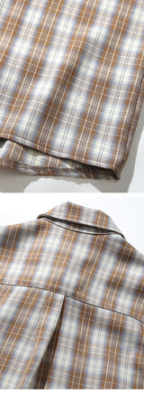 PATTERNED ETHNIC OMBRE CHECK SHIRT_BEIGE
