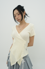 (Copy of) Garden Lace Wrap Top _ YELLOW