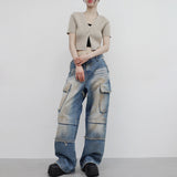 (Unisex) バイソンカーゴワイドデニム