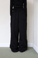 Layered brushed banding pants