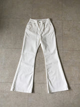 Clean slim bootcut pants