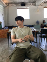 ショルダー パネル ピグメント 半袖 Tシャツ