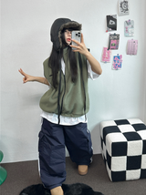 TRACK CARGO STRING PADDING PANTS ❤🖤🤎💚💙5COLOR