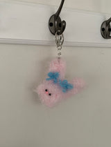 Blue Ribbon Bunny Keyring