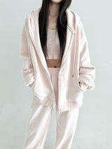 1550. Pinterest fluff hood zip-up