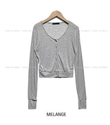 [U-BASIC] Summer snap button see-through cardigan