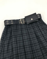 YWD PLAID PLEATS SKIRT + BELT (3color)