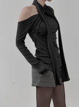 Drape Strap Multi-Layered Tee