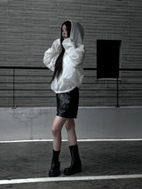 [unisex] サマークールシースルーフードジップアップ (2color)