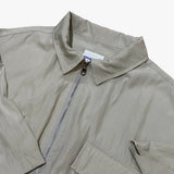 ストリートシェイプ 半袖ジップアップ_beige