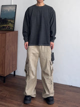 Muted Stripe Pigment T-Shirt (3color) (No.1004)