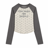 Hurt Dot Raglan Long Sleeve Tee