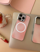 [MADE]ミスティローズ シルバー エポキシ MagSafeバンパー iPhoneケース