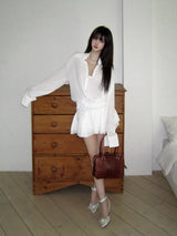Shirt frill dress