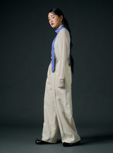 Back string pants (beige)