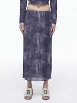 Denim Mesh Long SK(BK)