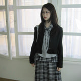 Frill Trim Cropped Jacket