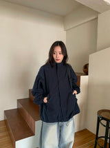 ヒダンウォッシュ加工ボンバージャケット
