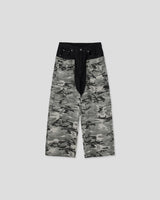 DN camo color combination denim pants (1C)
