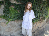 MELT BUTTON OFF-SHOULDER T-SHIRT