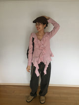 Winkle Frill Blouse T-Shirt (3colors)