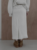 Cozy Lace Knit Long Skirt