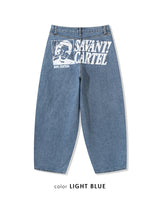 No.1179 SC プリンティングワイドデニムパンツ