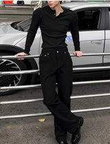 "Muscle Fit Raglan Ribbed Knit (Round Style, Henley Neck Style)"