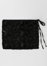 Lace Flower Wrap Skirt_Black