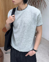 [1+1] レトン ステッチ マッスル ニット ショートスリーブ Tシャツ