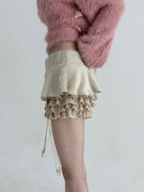 1544. Fur layered cancan string mini sk (2color)