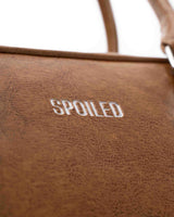 SPOILED LONG TOP – HANDLE BOX BAG | BROWN
