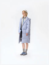 13DE MARZO Base Bear Long Down Jacket Blue