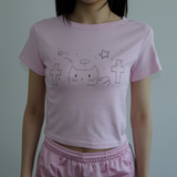 スウェットリルKIRIトップ _PINK