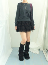 ribbon strap layer skirt