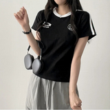 Motz color scheme two-line track line short sleeve tee