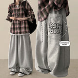 Poe Back Big Pocket Lettering String Wide Pants