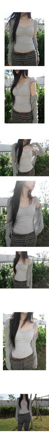 fronce sleeveless