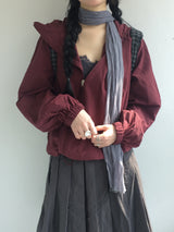 air-shell hooded cropped jacket