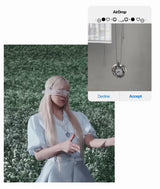 Twinkle Heart Clock Long Necklace