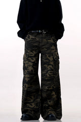 Winter Camo Multi-Pocket Cargo Pants