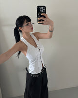 chrome cross-rimmed glasses