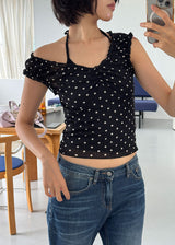 SHIRRING DOT 2-WAY TOP