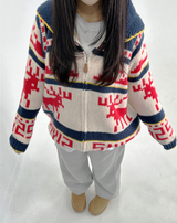 (CUTE♥ ZIPPER POINT♥/NORDIC♥) NORDIC ONE-WAY ZIP-UP