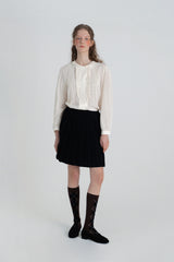 Ron pleats skirt_black