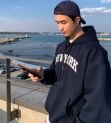  Glife New York Embroidery Overfit Happo Hoodie