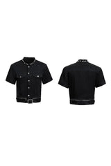 Pearl Trim Denim Shirt
