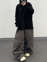 panel big cargo banding pants